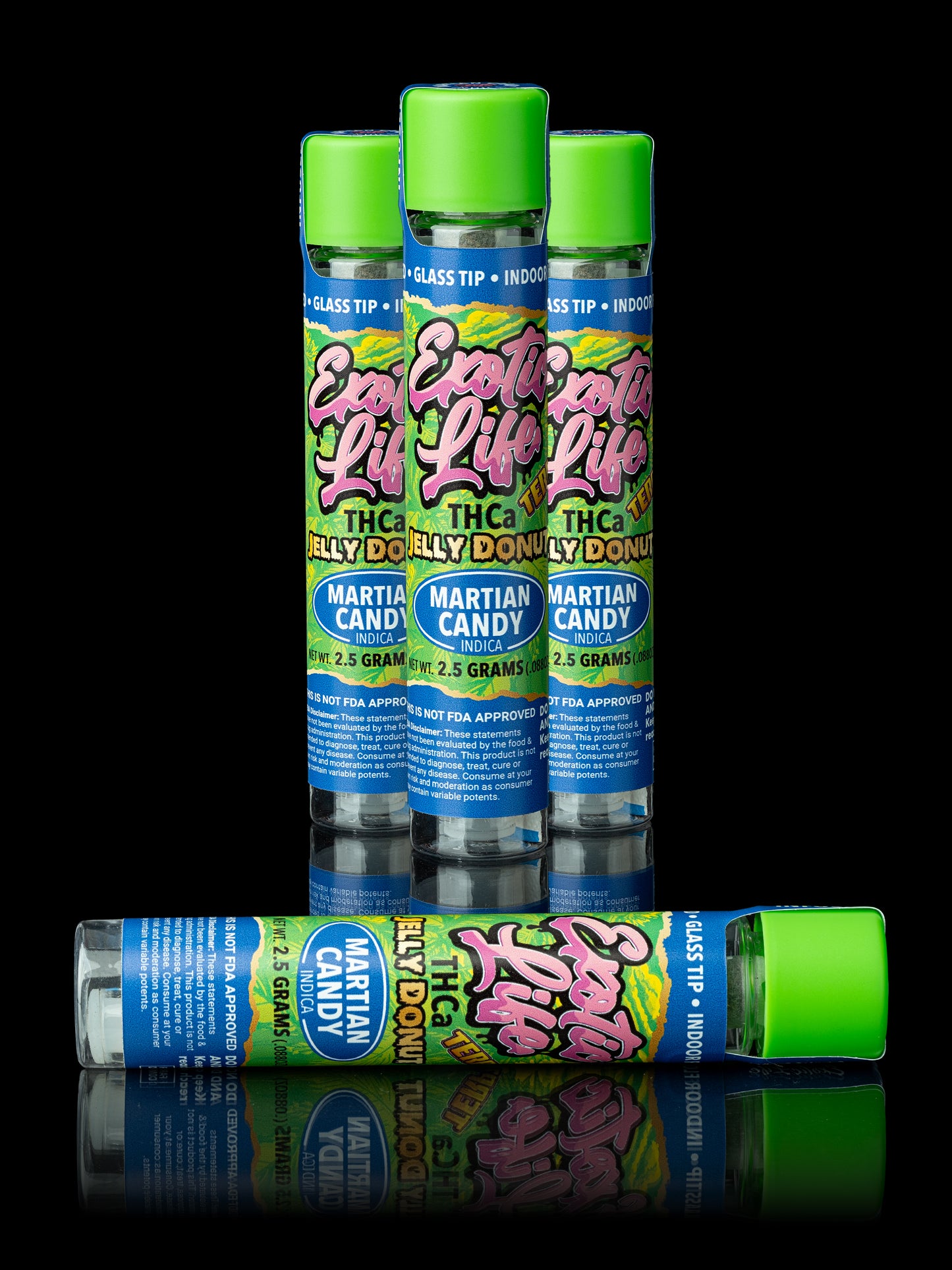 JELLY DOUGHNUT GLASS TIP MARTIAN CANDY